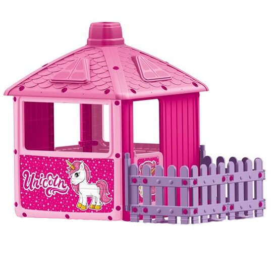 Casuta cu gard pentru copii - Unicorn