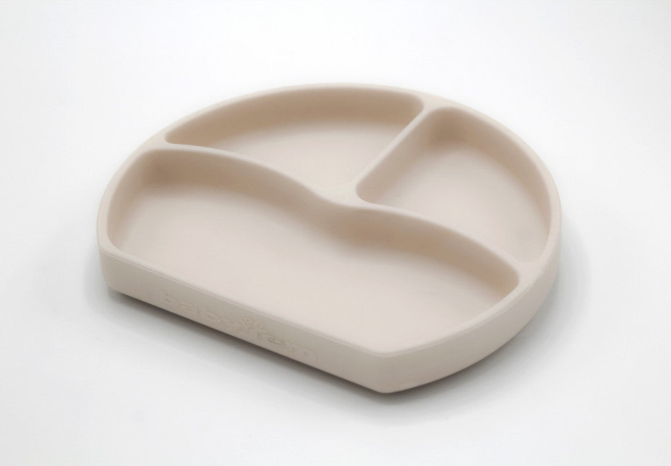 Farfurie din silicon cu 3 compartimente pentru auto-diversificare BabyJem
