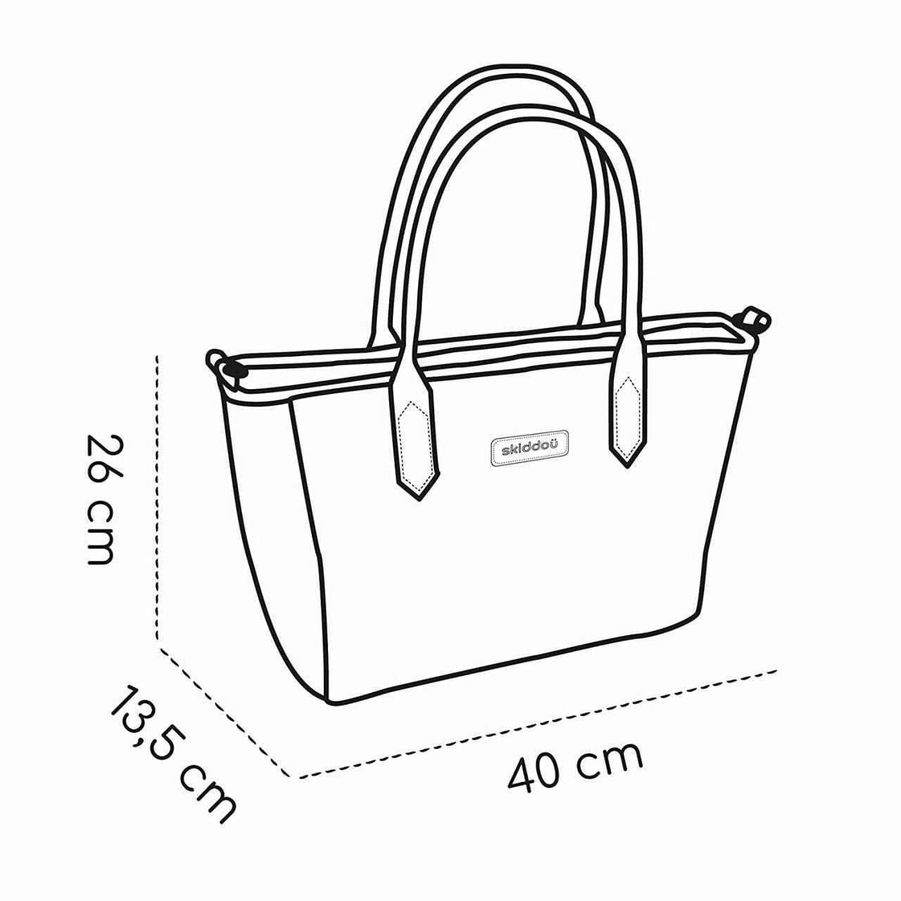 Geanta multifunctionala pentru parinti Ingrid, Onyx, Negru, Skiddou