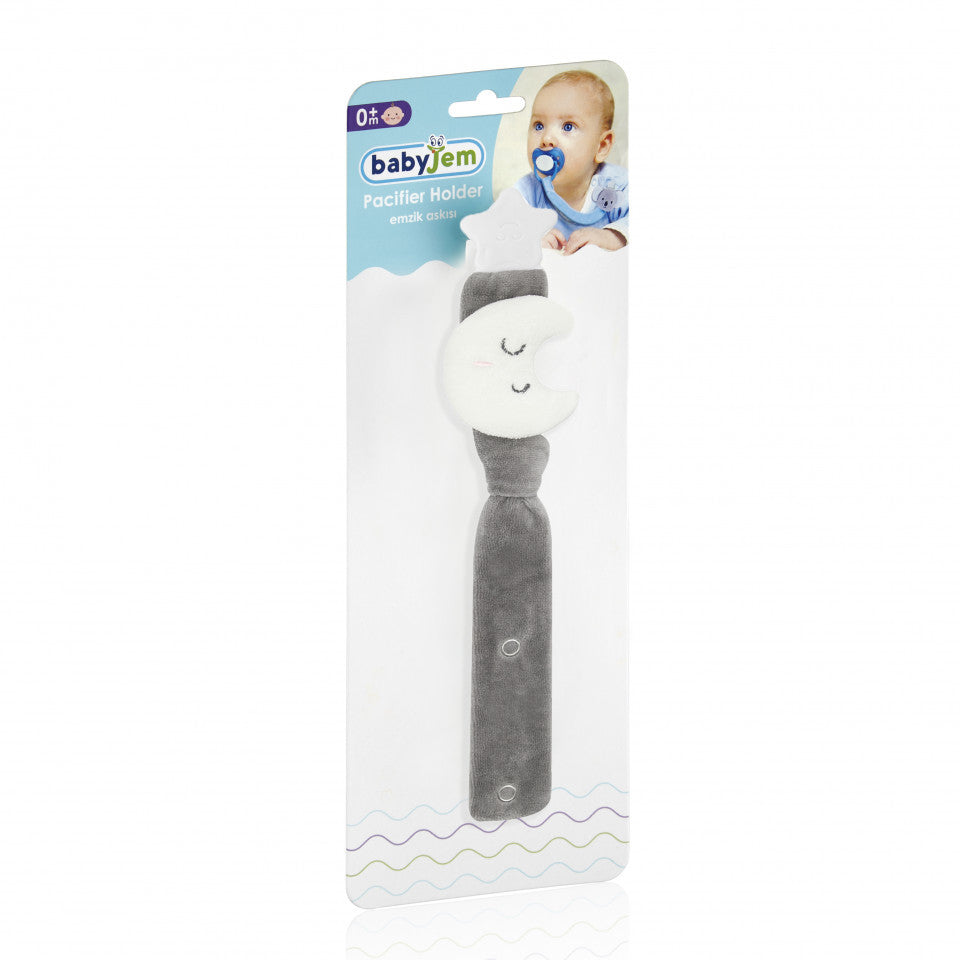 Lant pentru suzeta din material textil cu steluta BabyJem