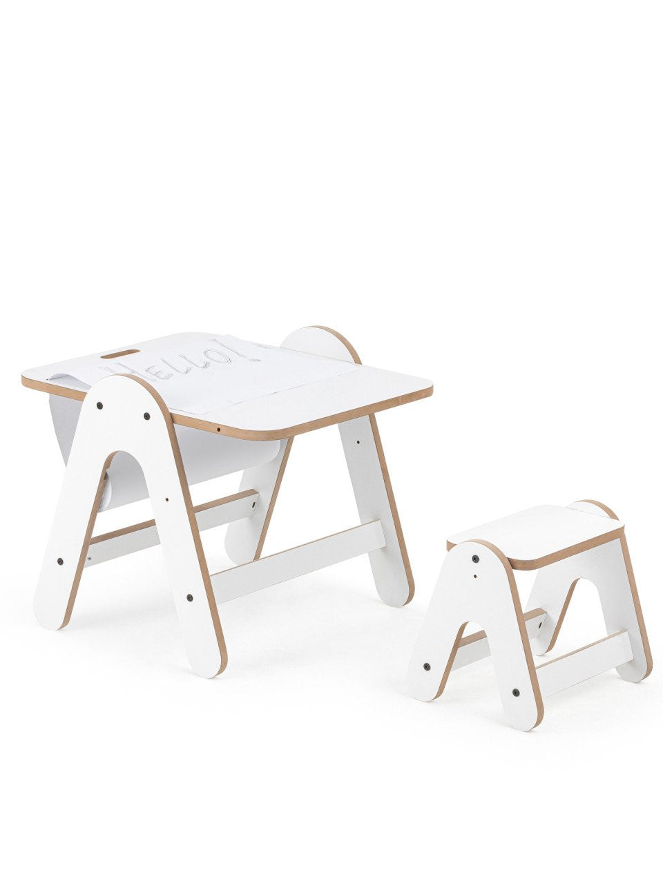 Masuta si tabla 2 in 1 cu scaunel Massam MDF MamaToyz