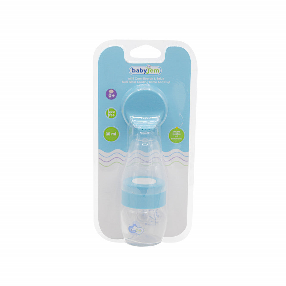 Mini biberon 2 in 1 Cana si biberon din sticla BabyJem 30 ml