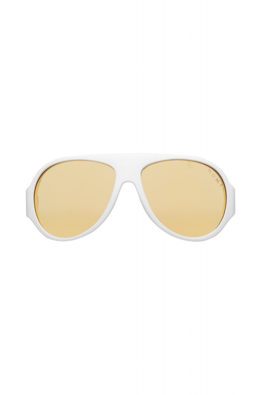Ochelari de soare pentru copii MOKKI Click & Change ScreenSafe, protectie ecran, 2-5 ani, alb