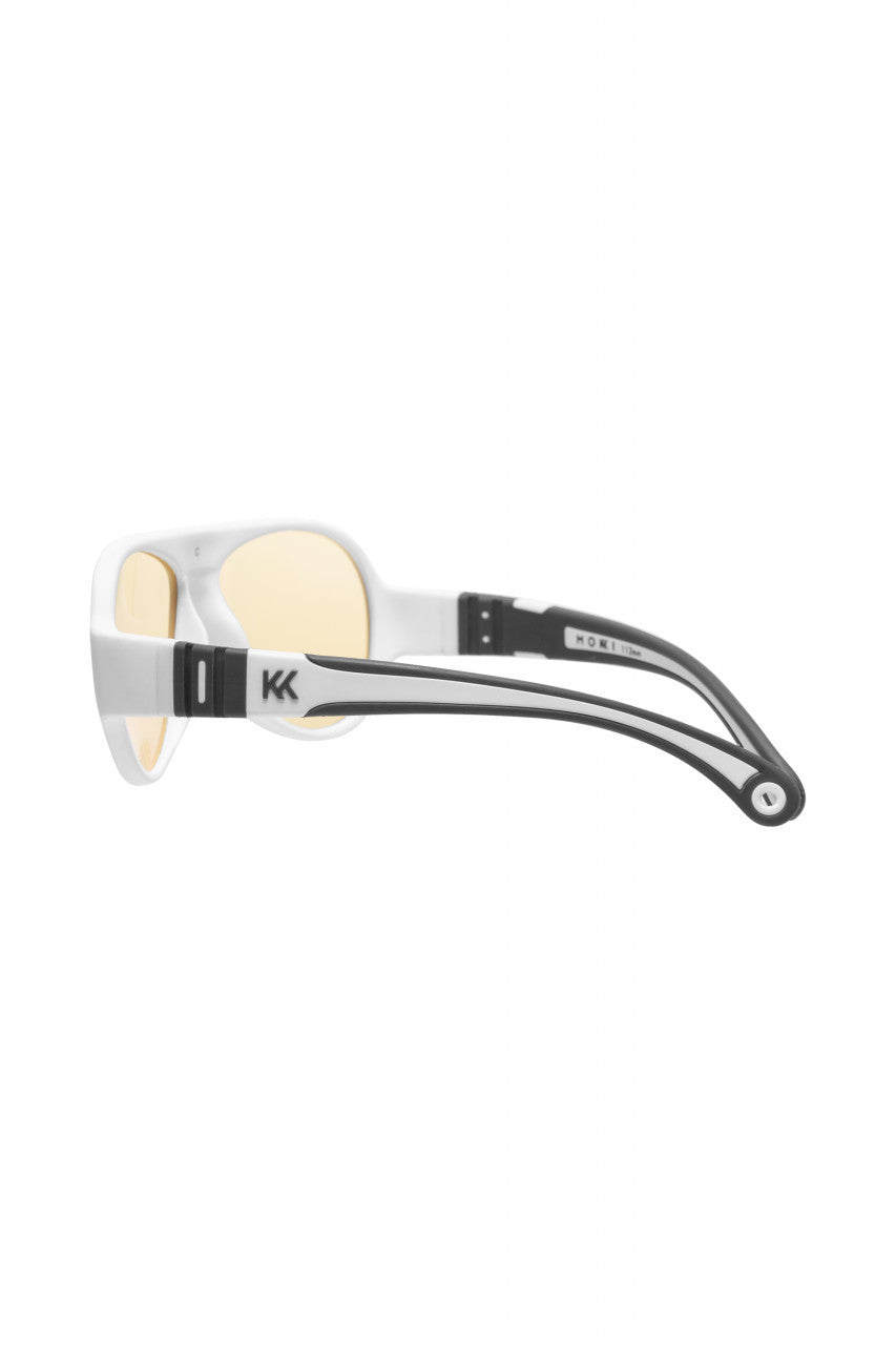 Ochelari de soare pentru copii MOKKI Click & Change ScreenSafe, protectie ecran, 2-5 ani, alb