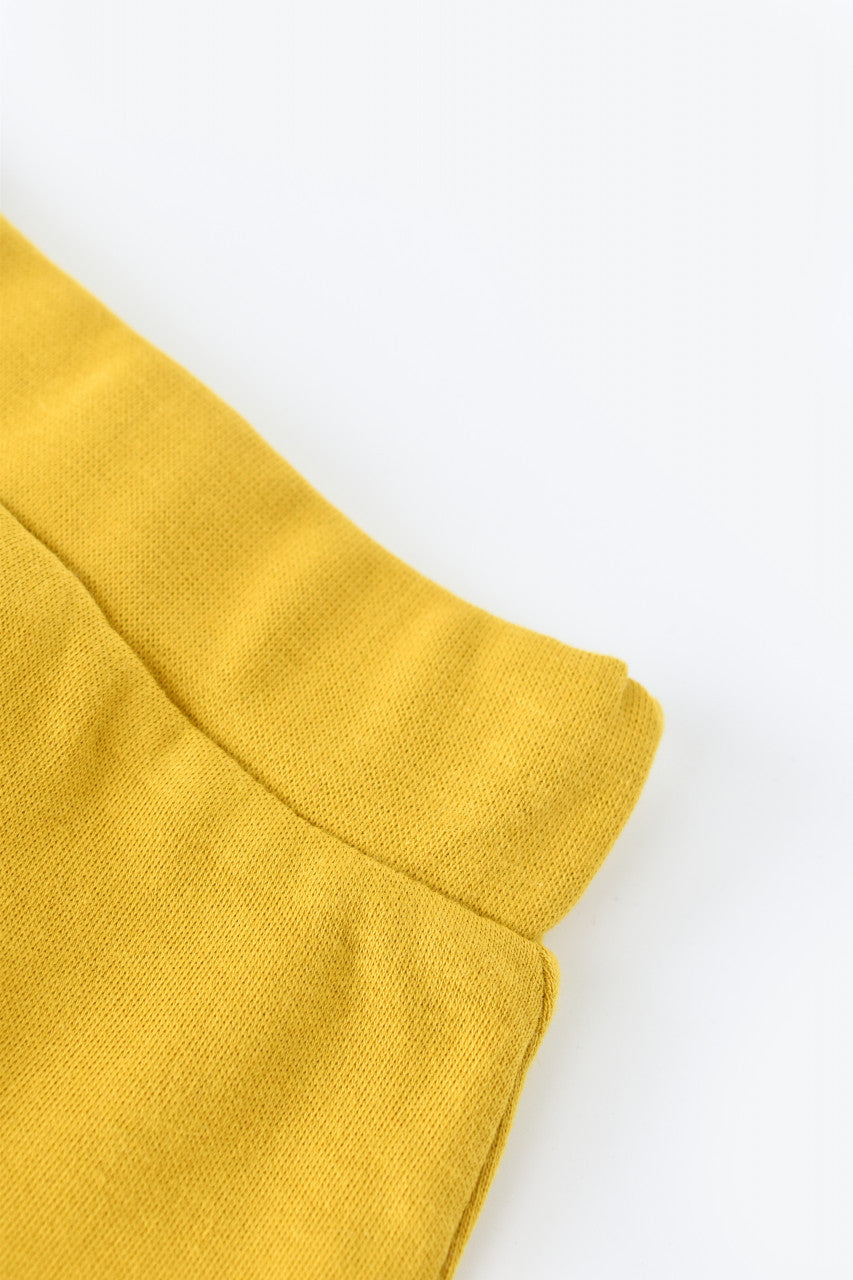 Pantaloni Bebe Unisex din bumbac organic Galben