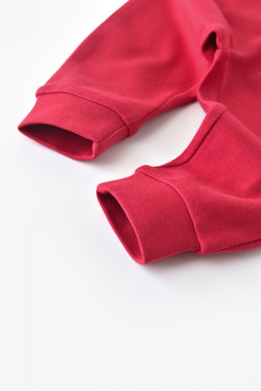 Pantaloni Bebe Unisex din bumbac organic Rosu