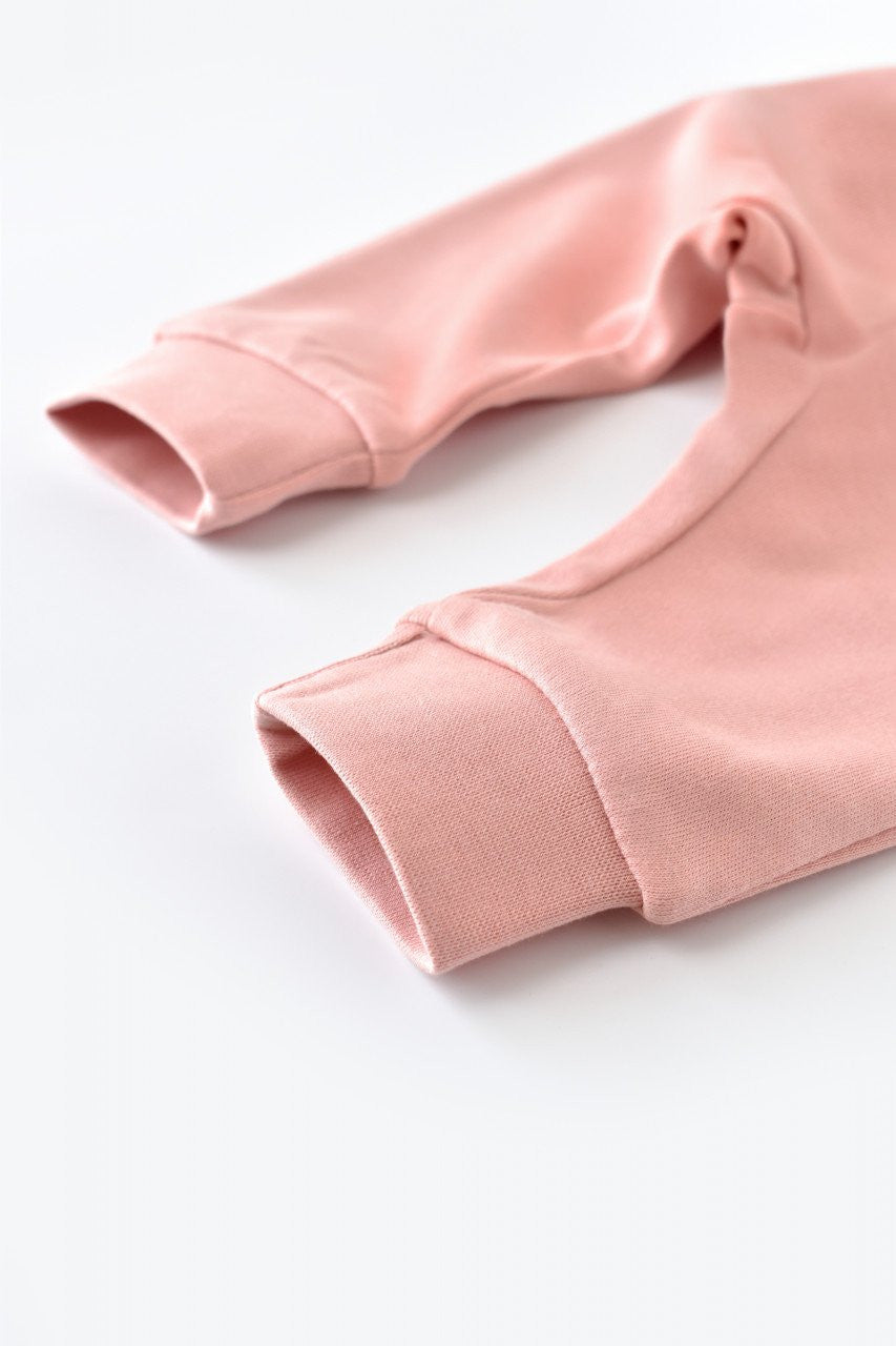 Pantaloni Bebe Unisex din bumbac organic Roz pudra