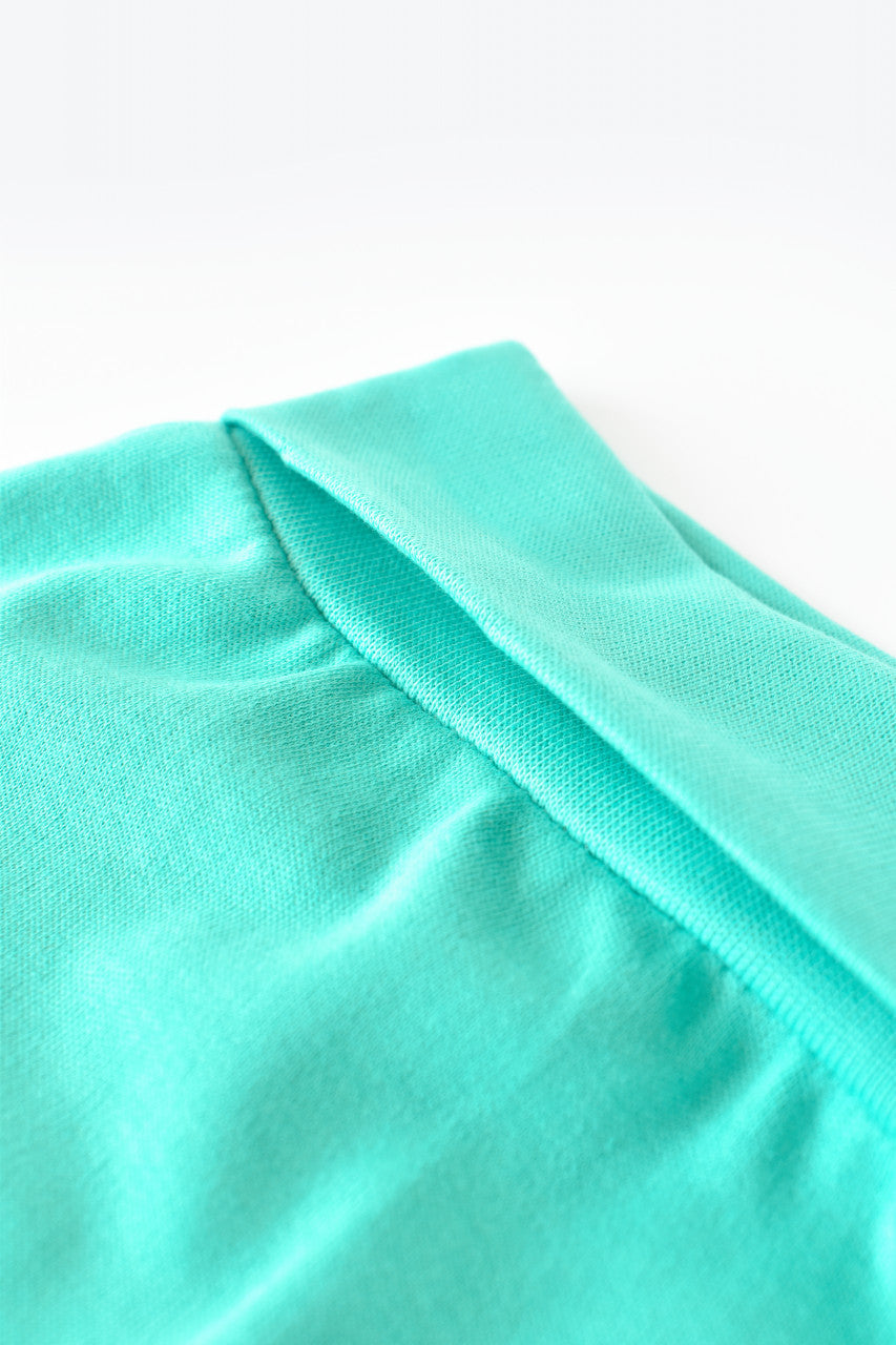 Pantaloni Bebe Unisex din bumbac organic Turcoaz