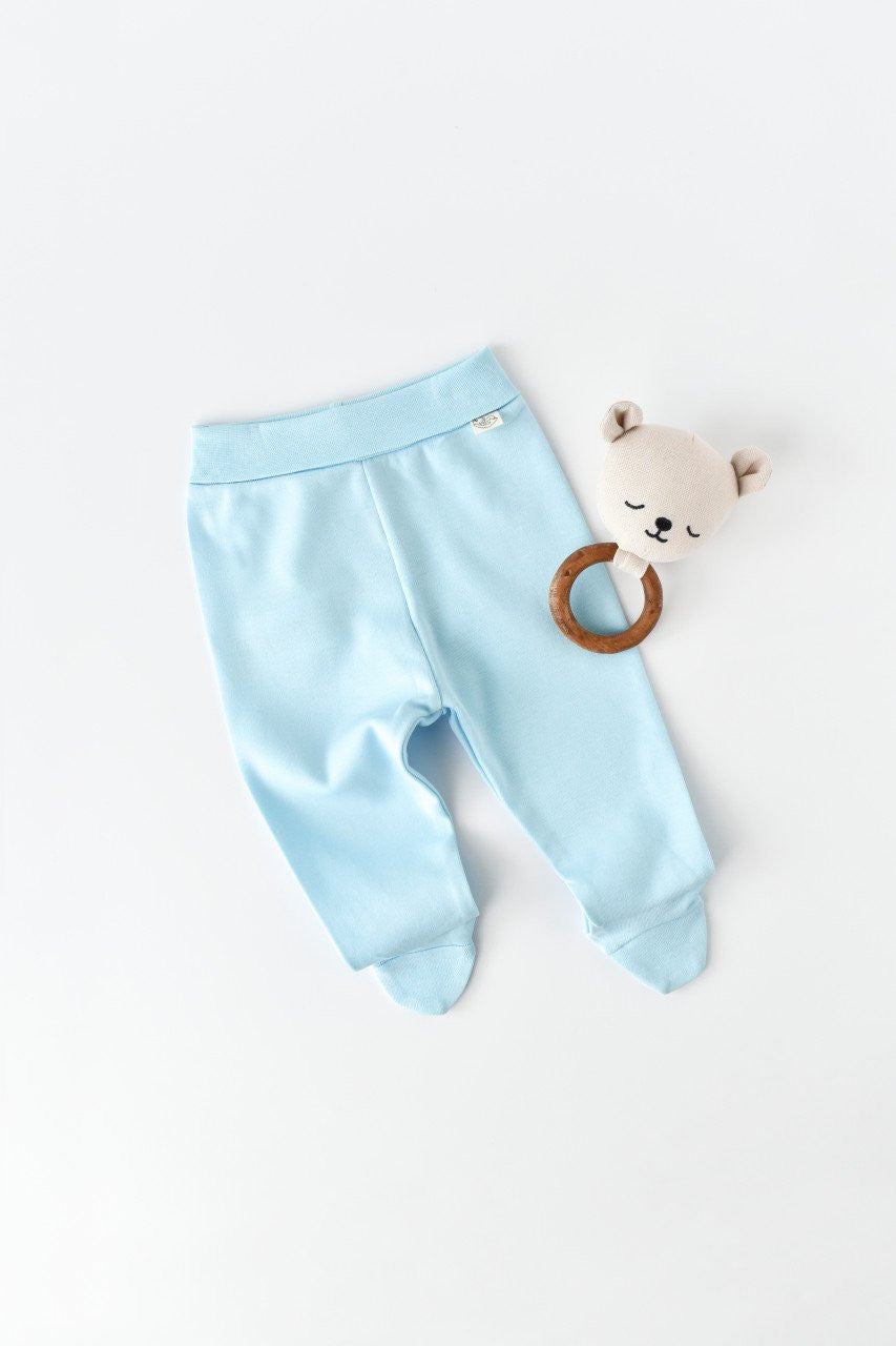 Pantaloni cu Botosei - Bumbac organic Bleu