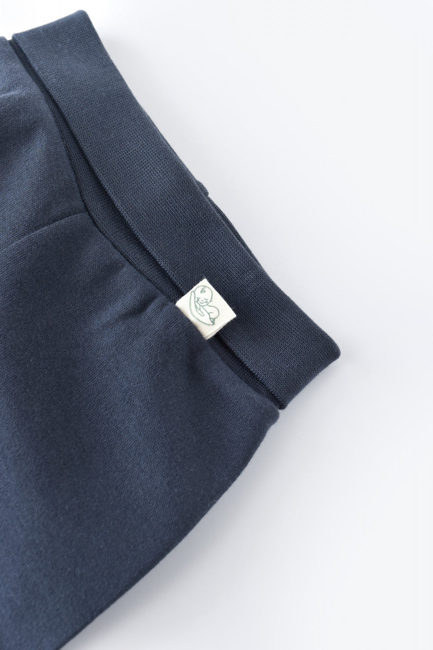 Pantaloni cu Botosei - Bumbac organic Bleumarin