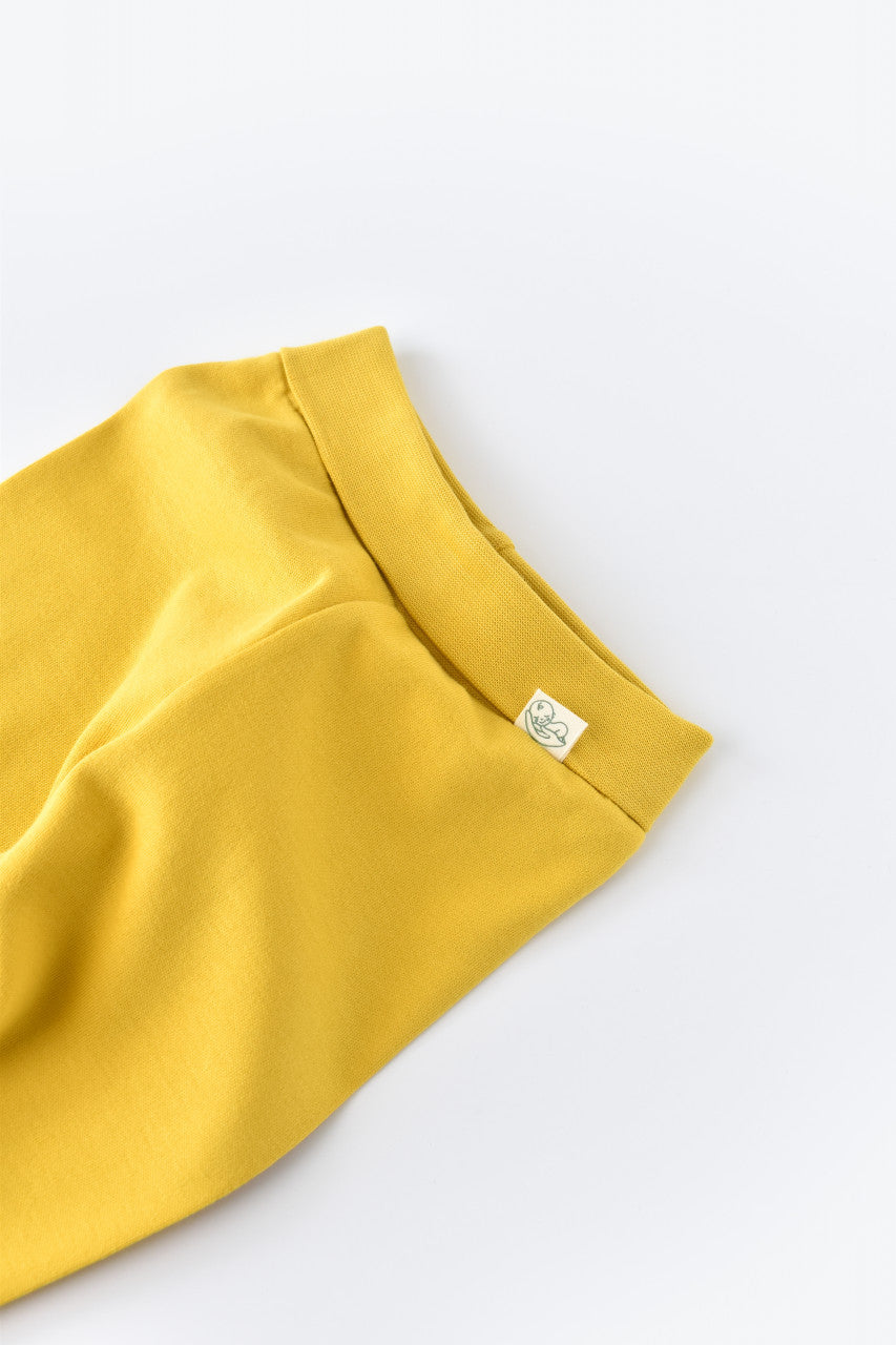 Pantaloni cu Botosei - Bumbac organic Galben pal