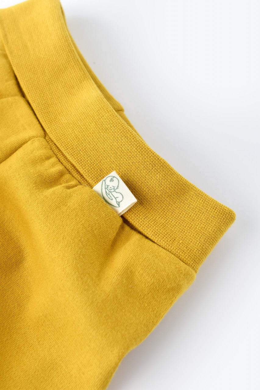 Pantaloni cu Botosei - Bumbac organic Galben