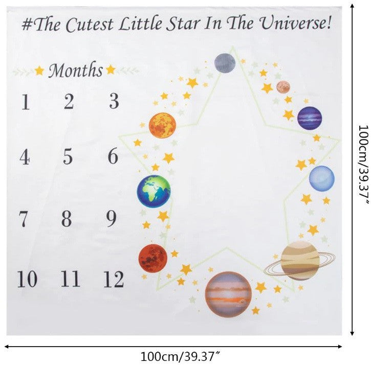 Paturica Milestone subtire pentru fotografii memorabile Planete