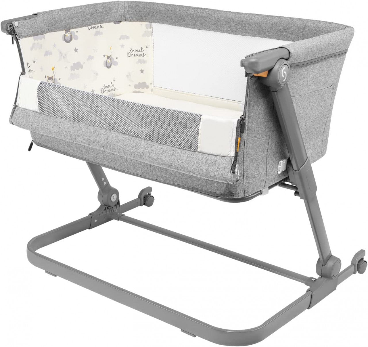 Patut 3 in 1 co-sleeping Natt, Normandic Dream, Gri deschis, Skiddou