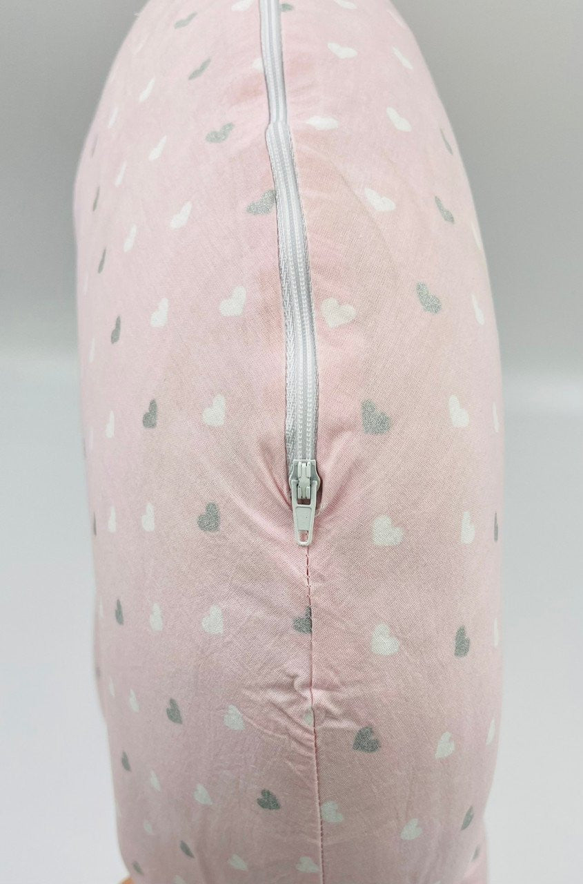 Perna pentru alaptat 2 in 1 Nursing Pillow Hearts, BabyJem