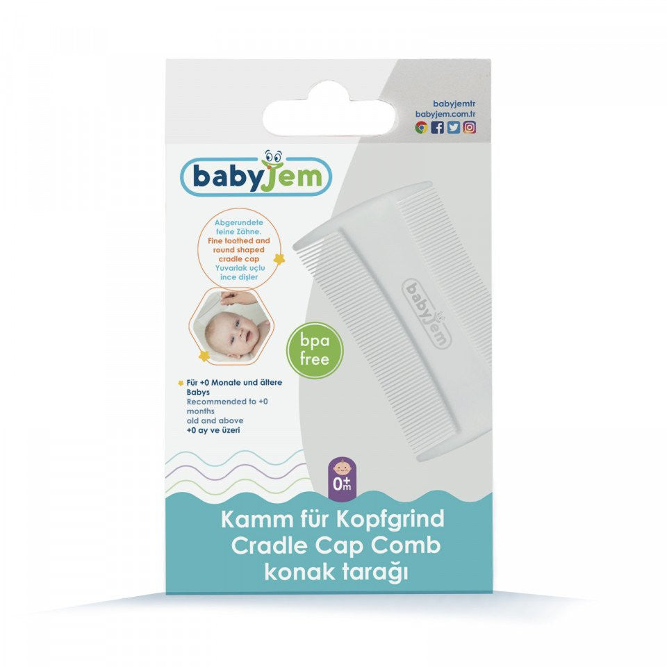 Pieptan bebelusi pentru cruste de lapte BabyJem Delicate