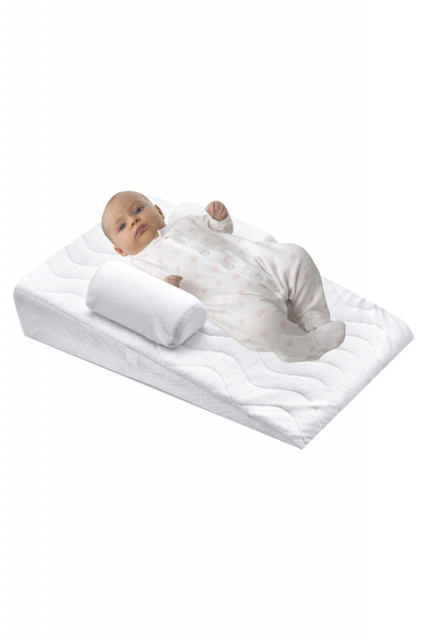 Pozitionator cu plan inclinat si penute Baby Eco Reflux White