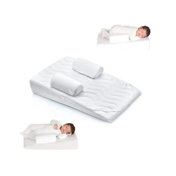 Pozitionator cu plan inclinat si penute Baby Eco Reflux White