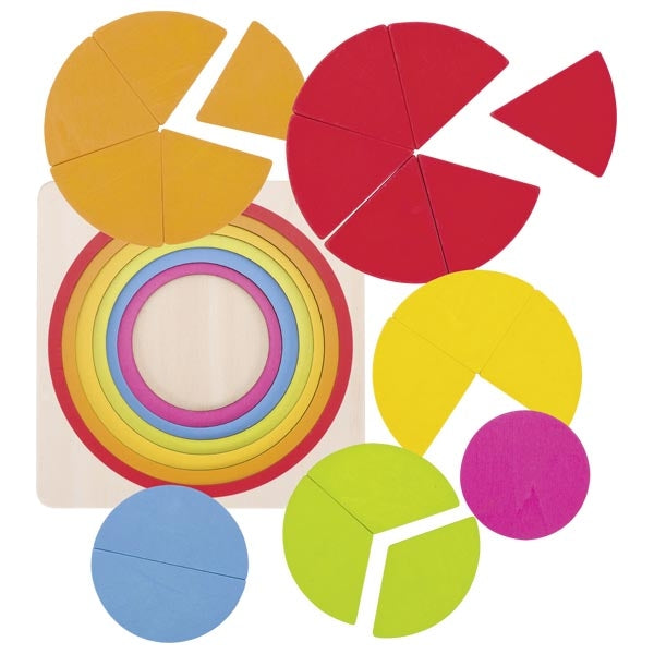 Puzzle circular - Invatam fractiile