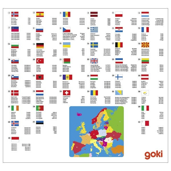 Puzzle din lemn Harta Europei