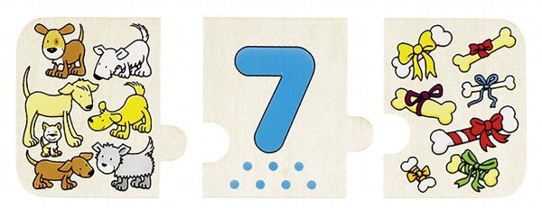 Puzzle lemn cu autocorectie invata Numerele