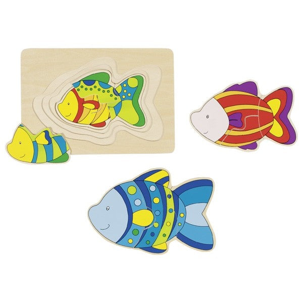 Puzzle incastru Pestisori colorati