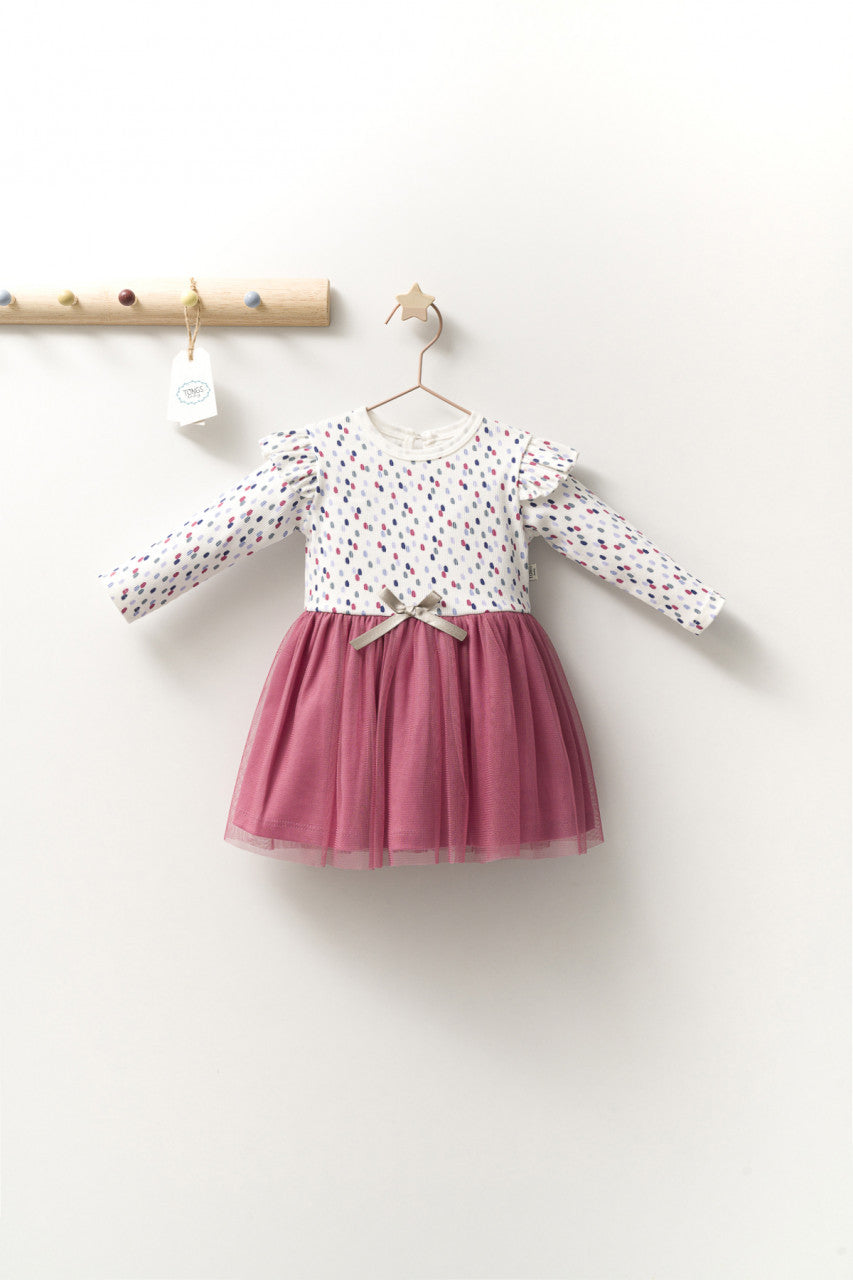 Rochita eleganta cu tulle pentru fetite Monster, Tongs baby