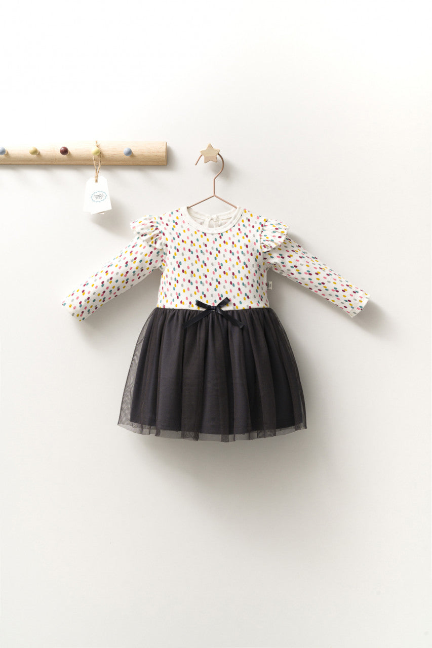 Rochita eleganta cu tulle pentru fetite Monster, Tongs baby