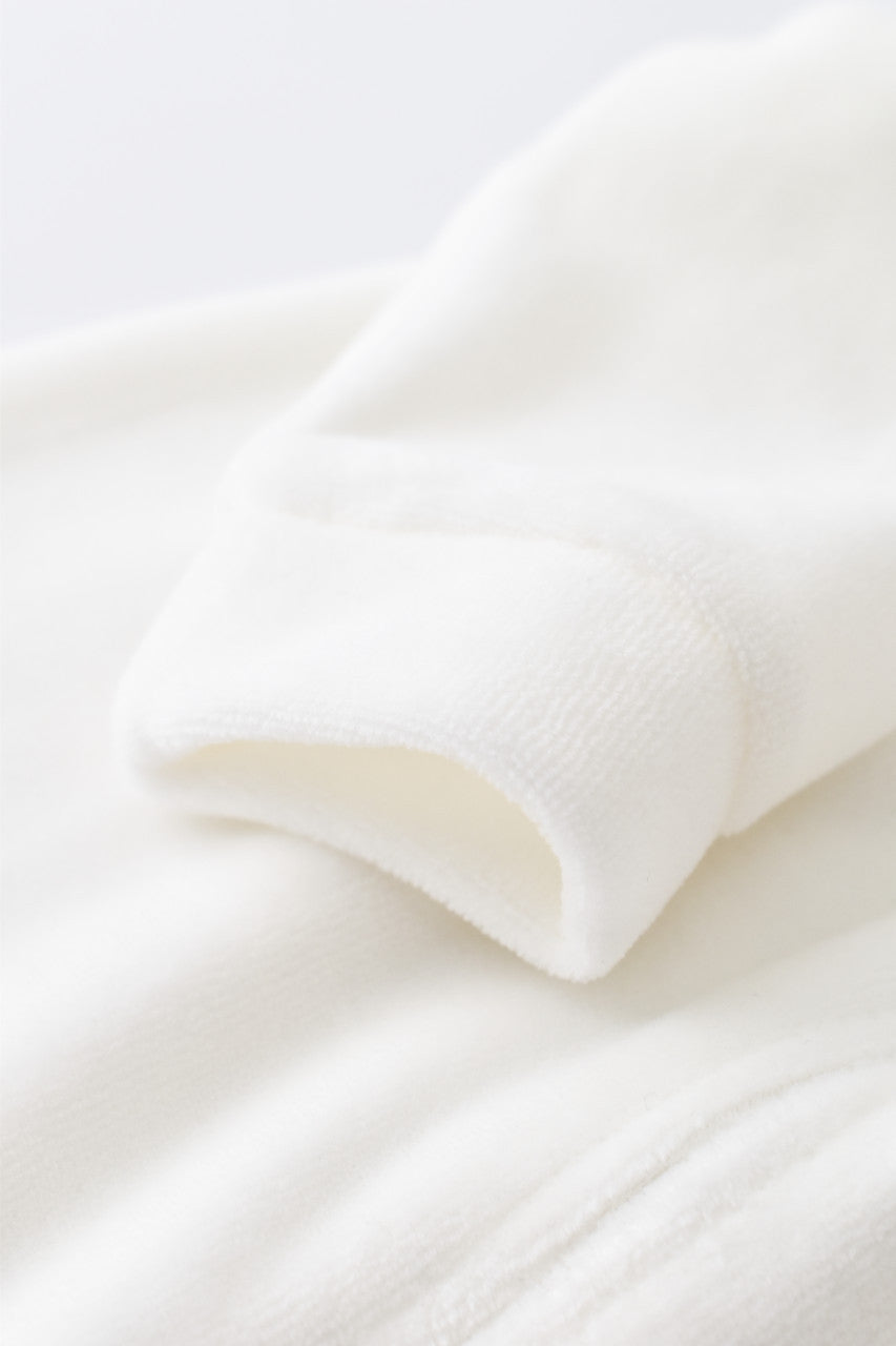 Salopeta cu maneca lunga si fermoar din 80%bumbac organic si 20% poliester - Ecru, Baby Cosy
