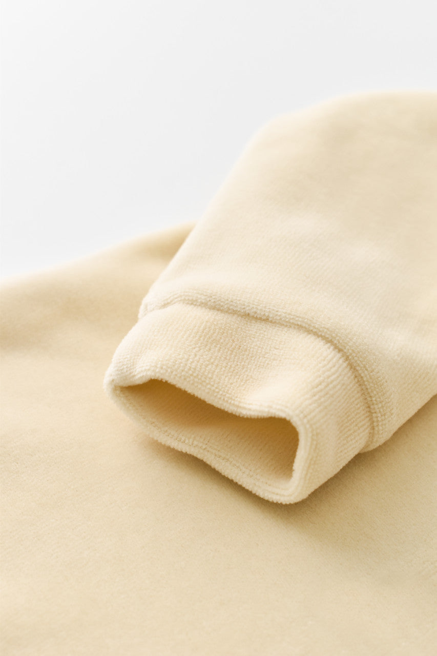 Salopeta cu maneca lunga si fermoar din 80%bumbac organic si 20% poliester -Crem, Baby Cosy