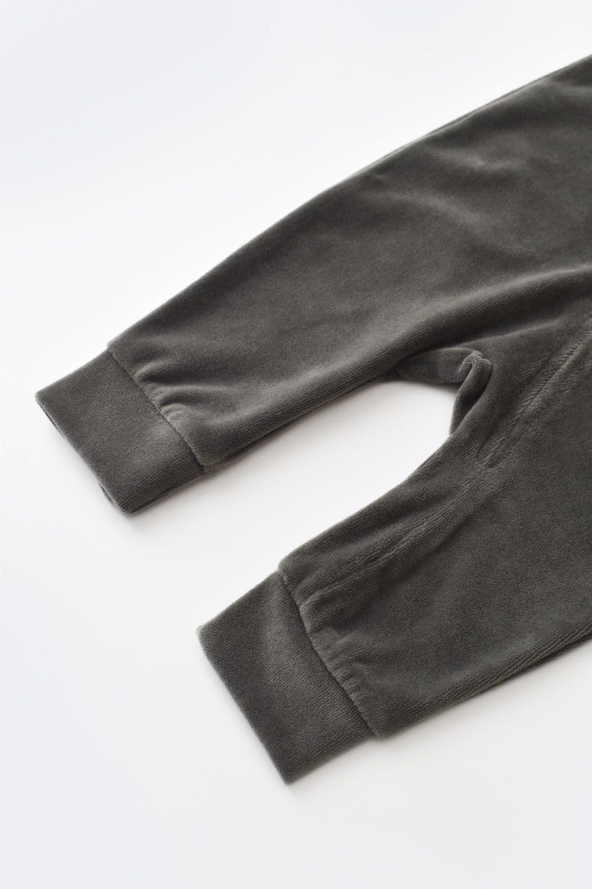 Salopeta cu maneca lunga si fermoar din 80%bumbac organic si 20% poliester - Antracit, Baby Cosy