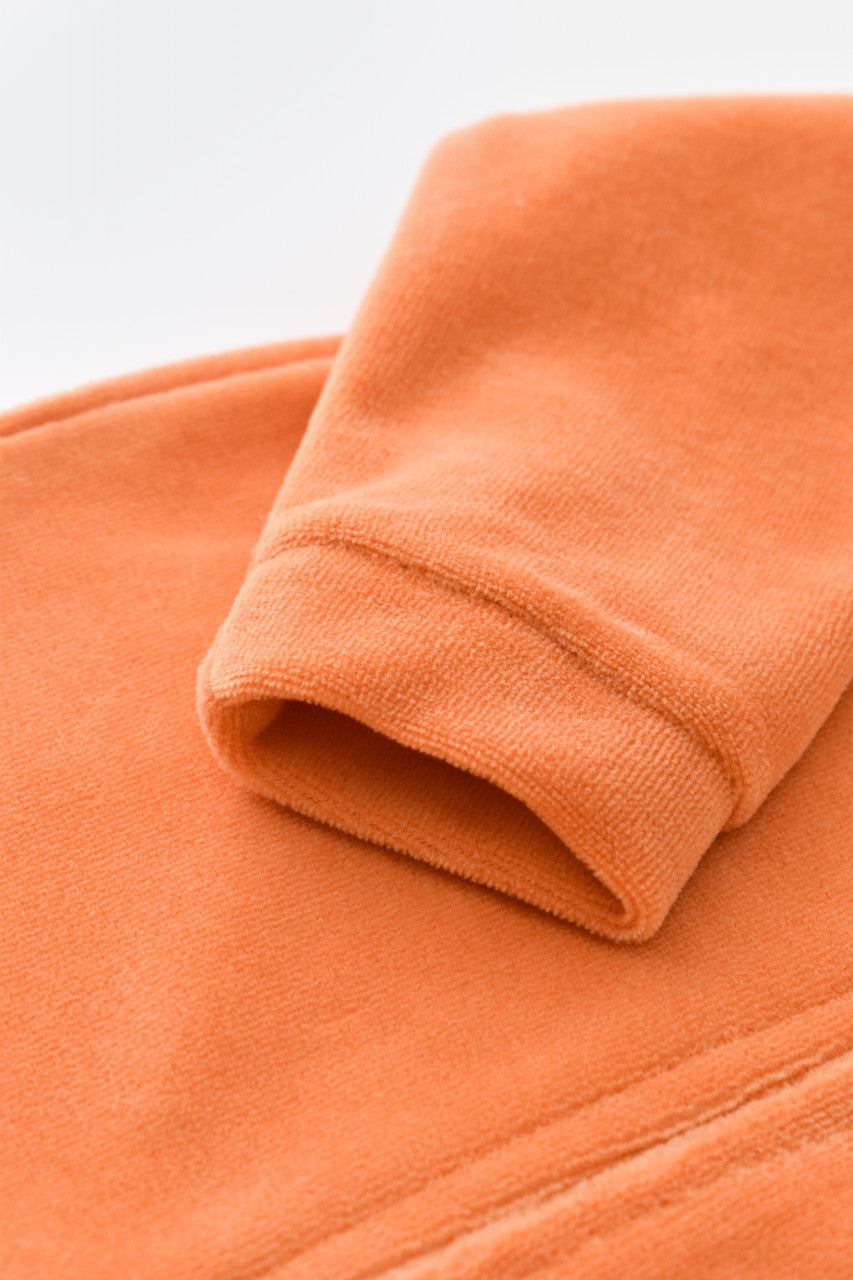 Salopeta cu maneca lunga si fermoar din 80%bumbac organic si 20% poliester - Portocaliu, Baby Cosy