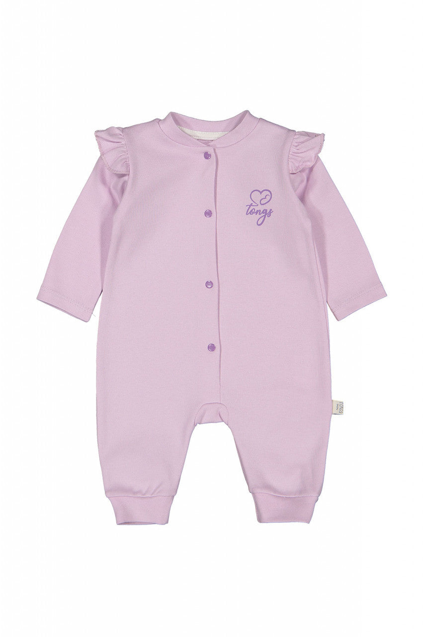 Salopeta cu maneca lunga si volanas nou nascut LILA, Tongs baby