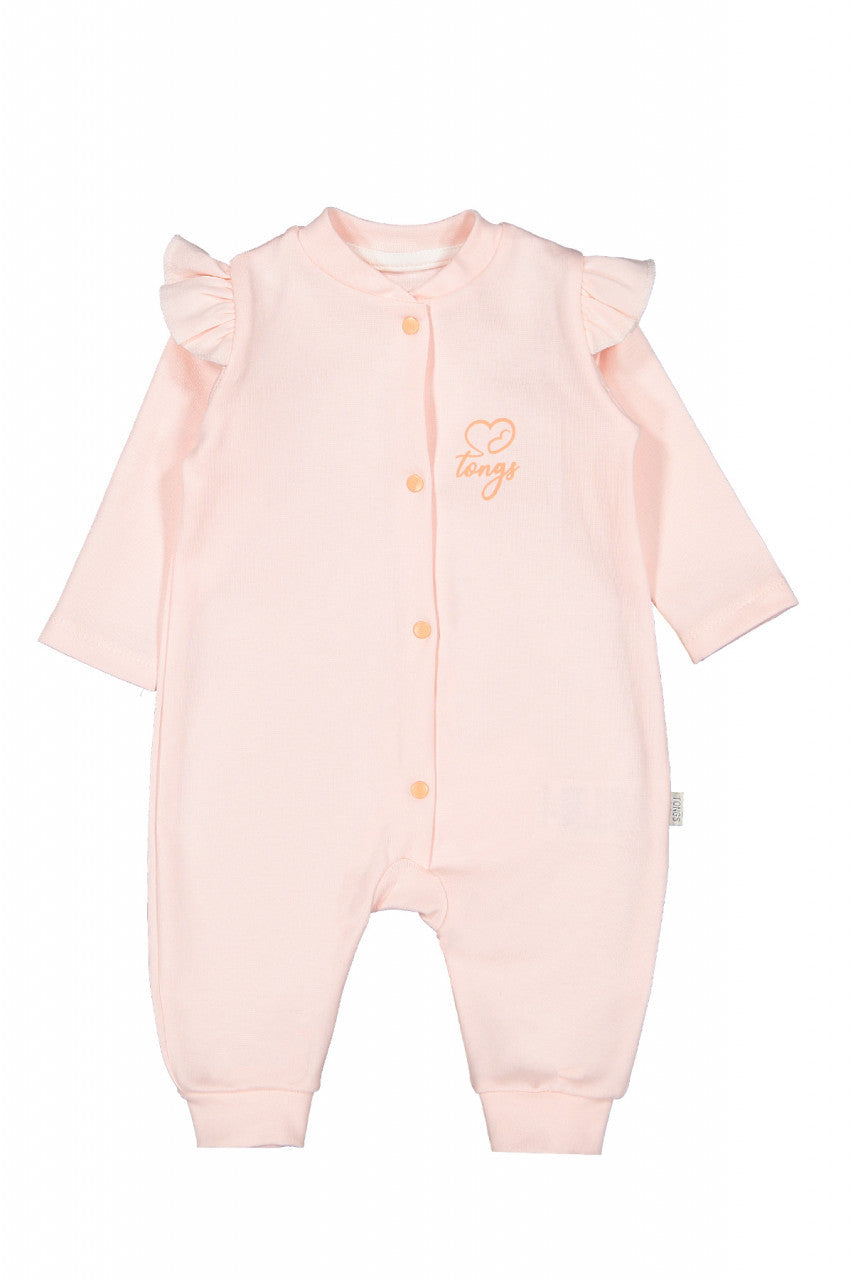 Salopeta cu maneca lunga si volanas nou nascut SOMON, Tongs baby