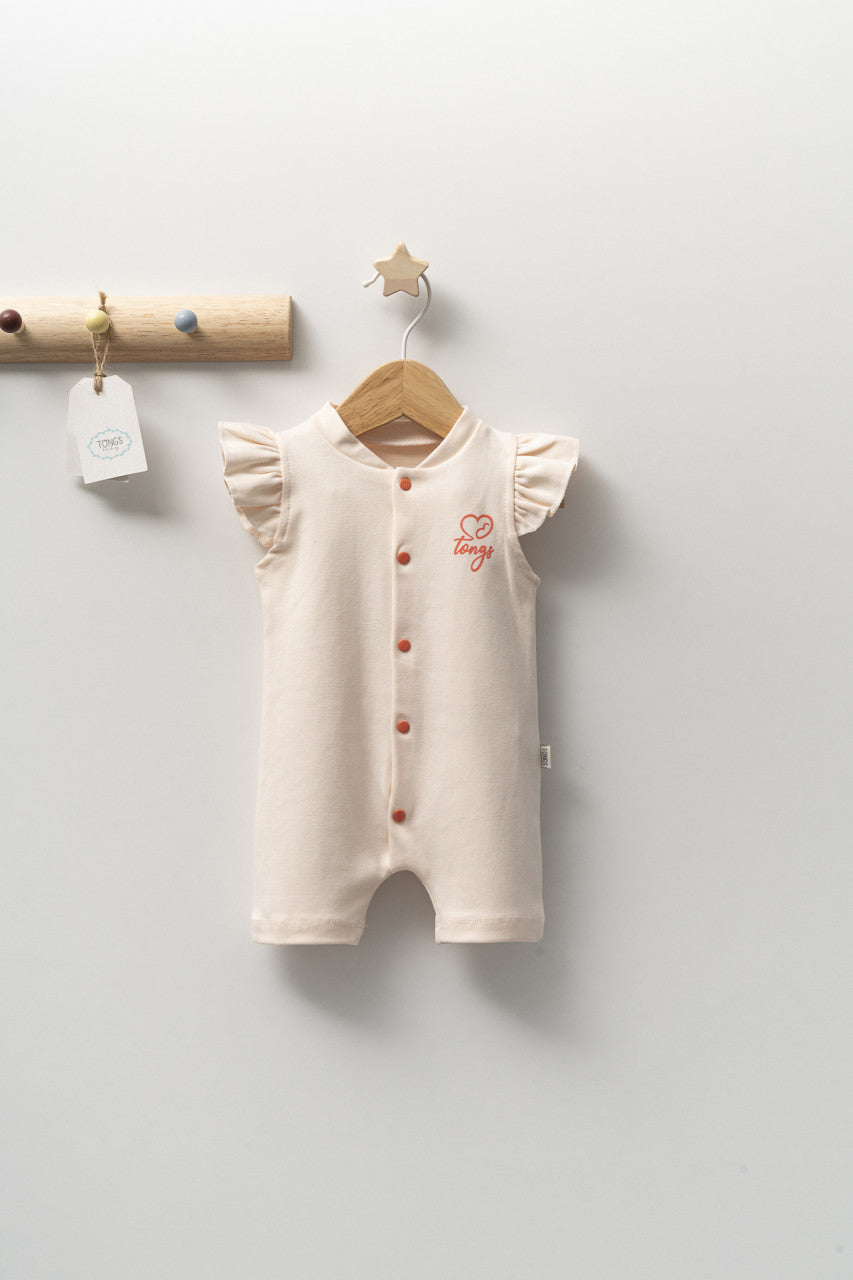 Salopeta cu maneca scurta si volanas nou nascut, Tongs baby
