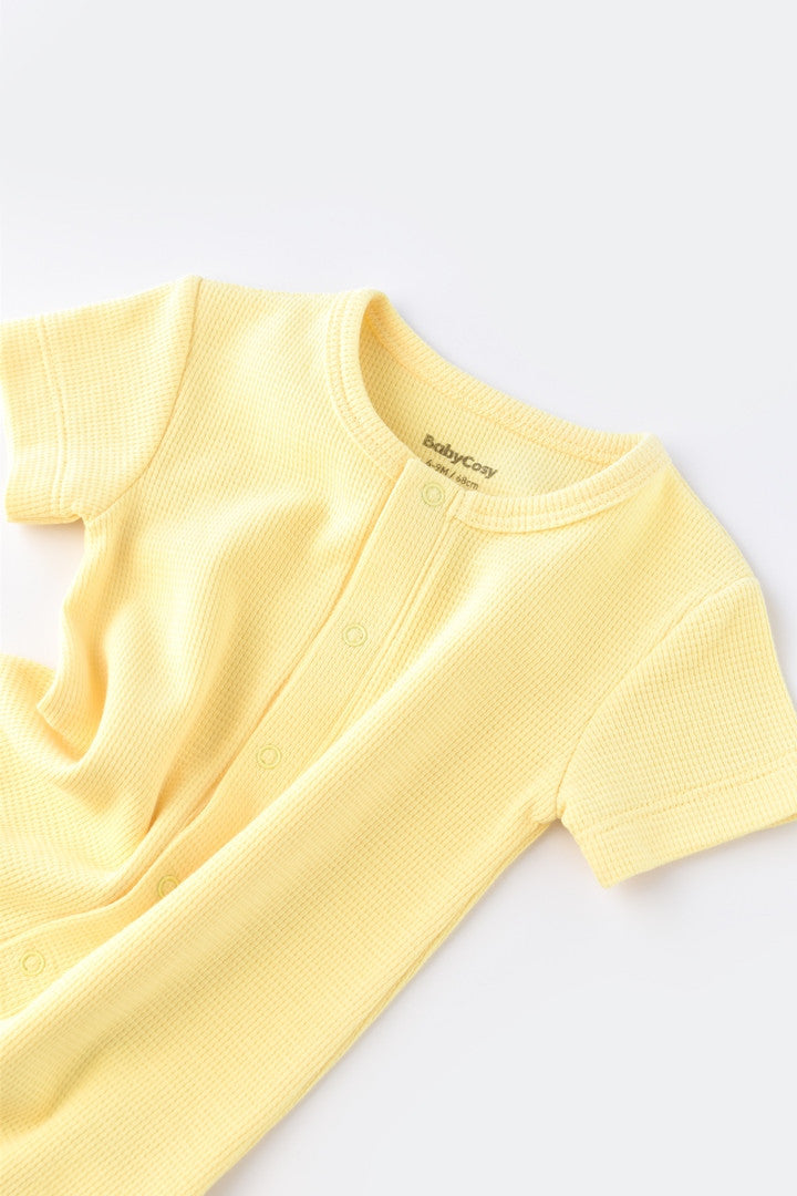 Salopeta cu panataloni scurti - 100% bumbac organic - Galben, Baby Cosy