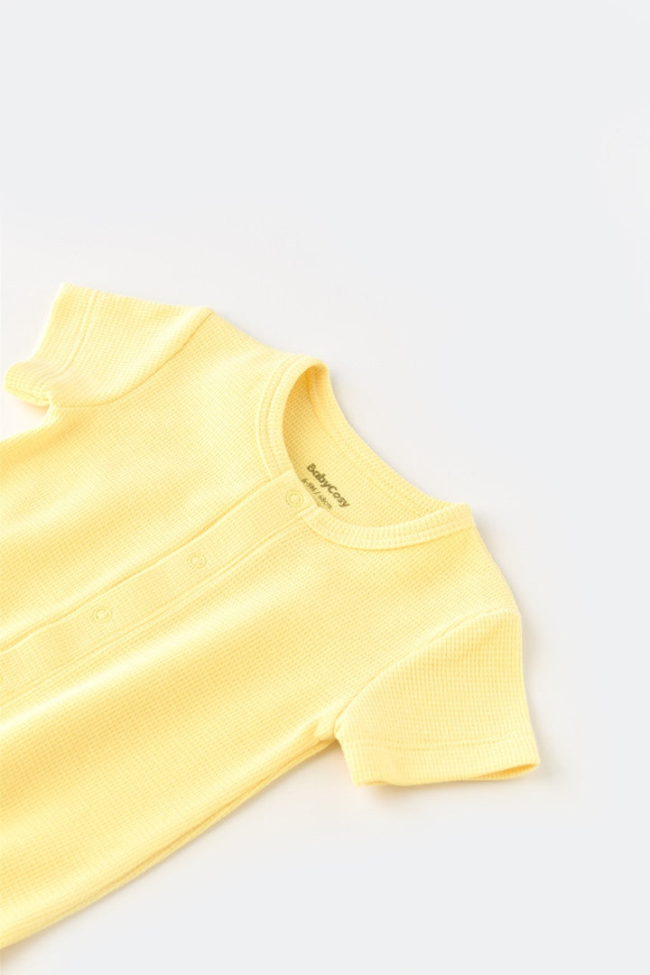 Salopeta cu panataloni scurti - 100% bumbac organic - Galben, Baby Cosy
