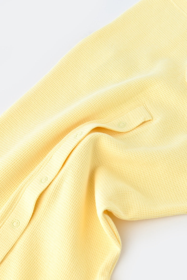Salopeta cu panataloni scurti - 100% bumbac organic - Galben, Baby Cosy