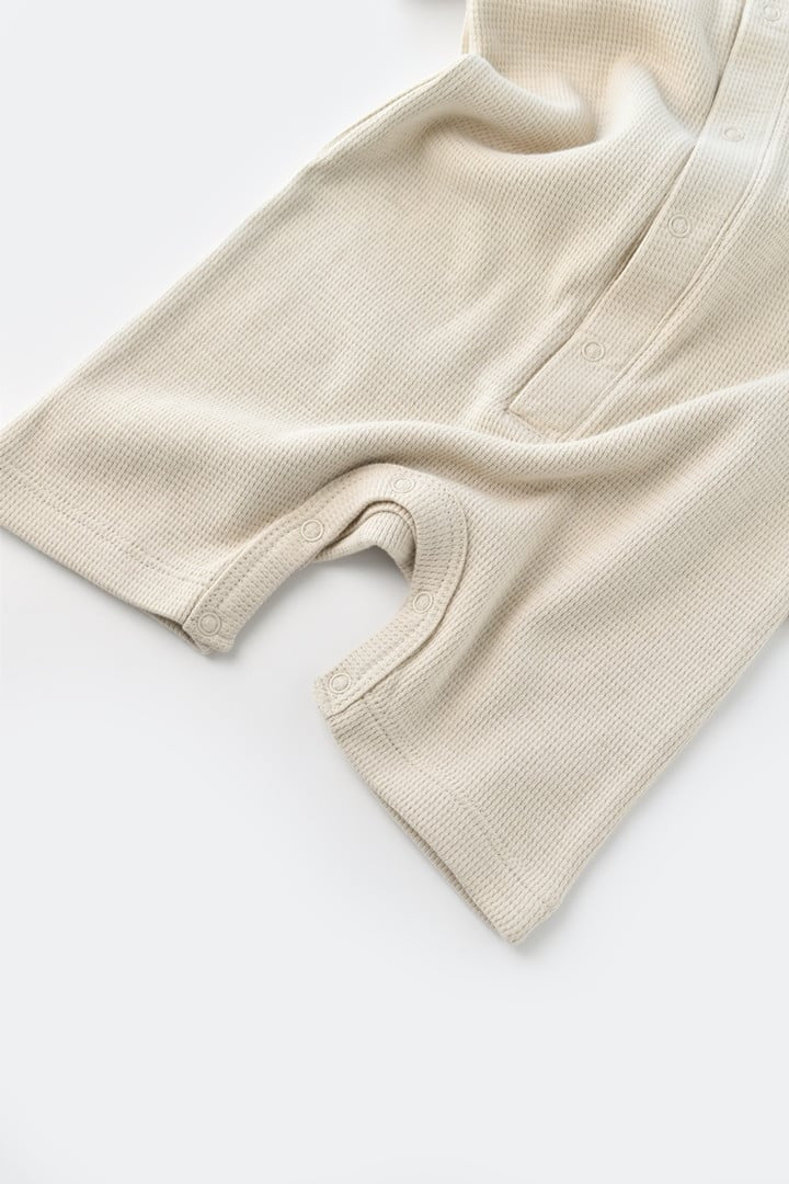 Salopeta cu panataloni scurti - 100% bumbac organic - Stone, Baby Cosy