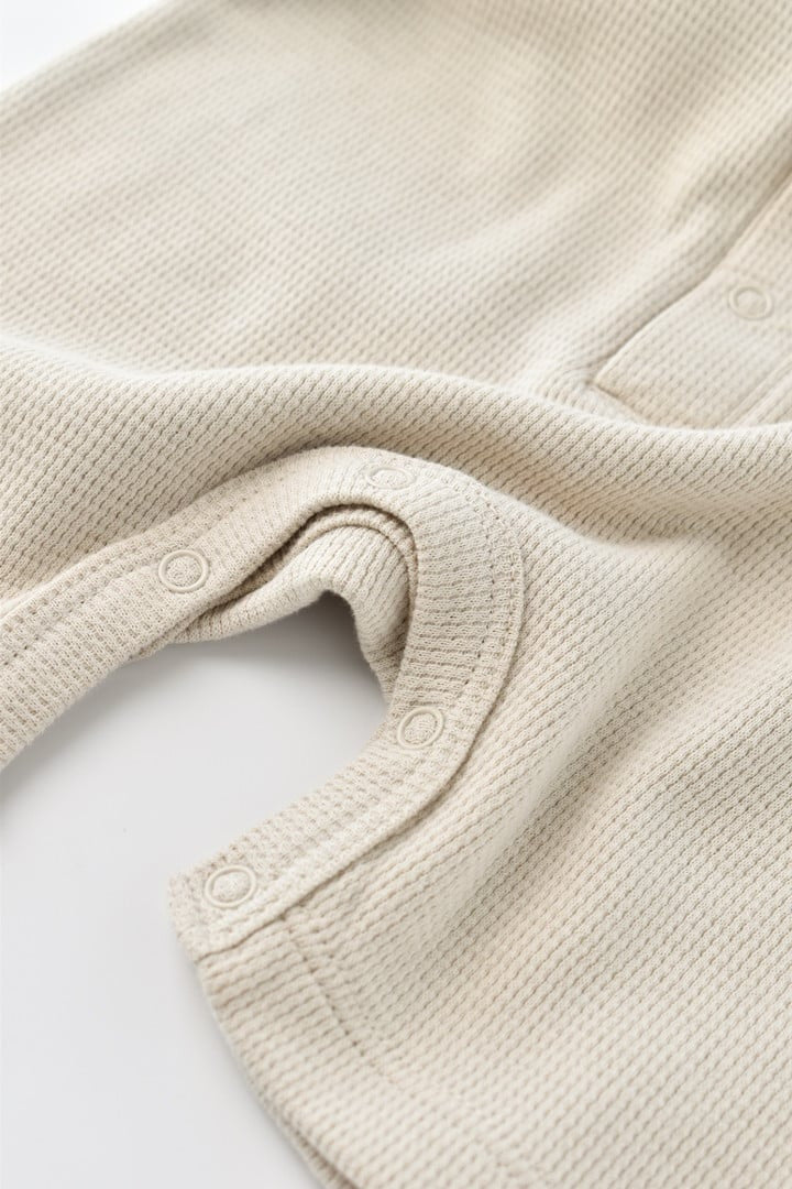 Salopeta cu panataloni scurti - 100% bumbac organic - Stone, Baby Cosy