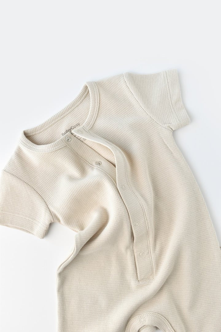 Salopeta cu panataloni scurti - 100% bumbac organic - Stone, Baby Cosy