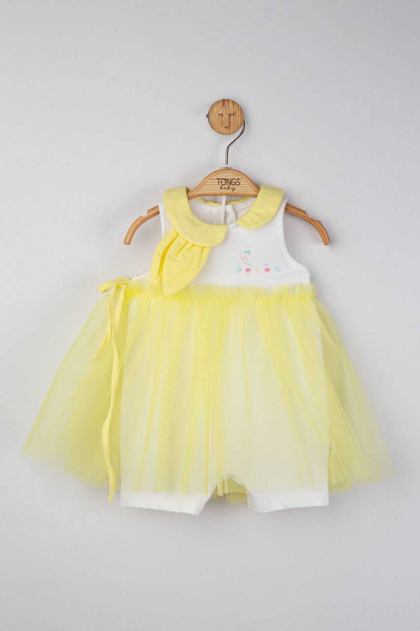 Salopeta de vara pentru bebelusi cu tulle, Tongs baby