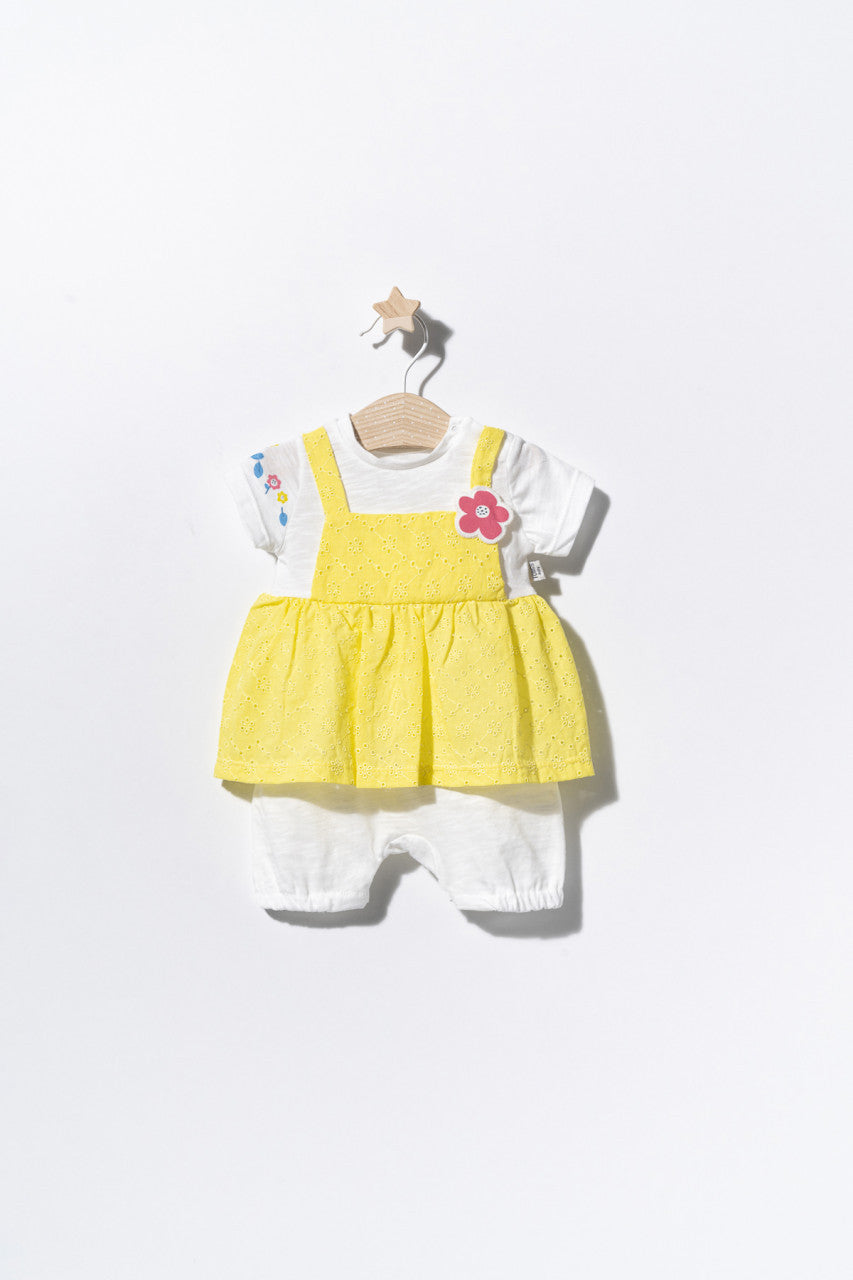 Salopeta de vara pentru bebelusi Flower, Tongs baby