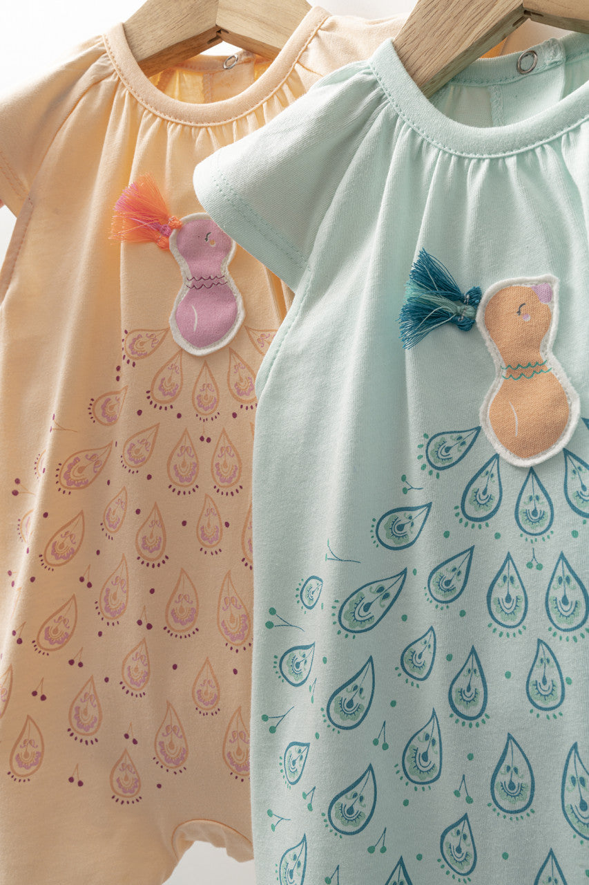 Salopeta de vara pentru bebelusi Peacock, Tongs baby