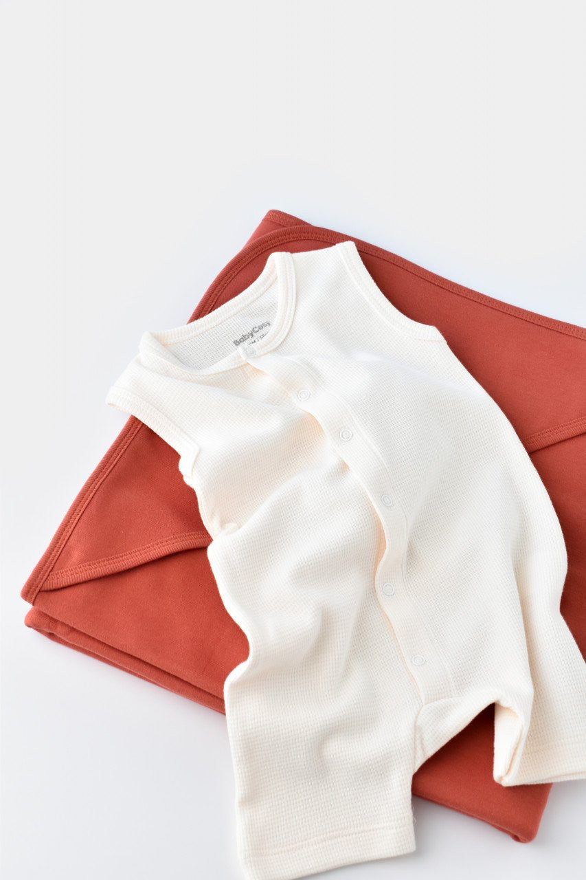 Salopeta fara maneci si panataloni scurti - 100% bumbac organic - Ecru, Baby Cosy