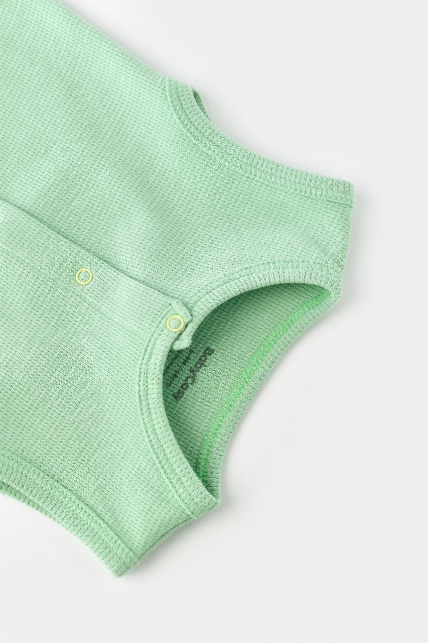 Salopeta fara maneci si panataloni scurti - 100% bumbac organic - Mint, Baby Cosy
