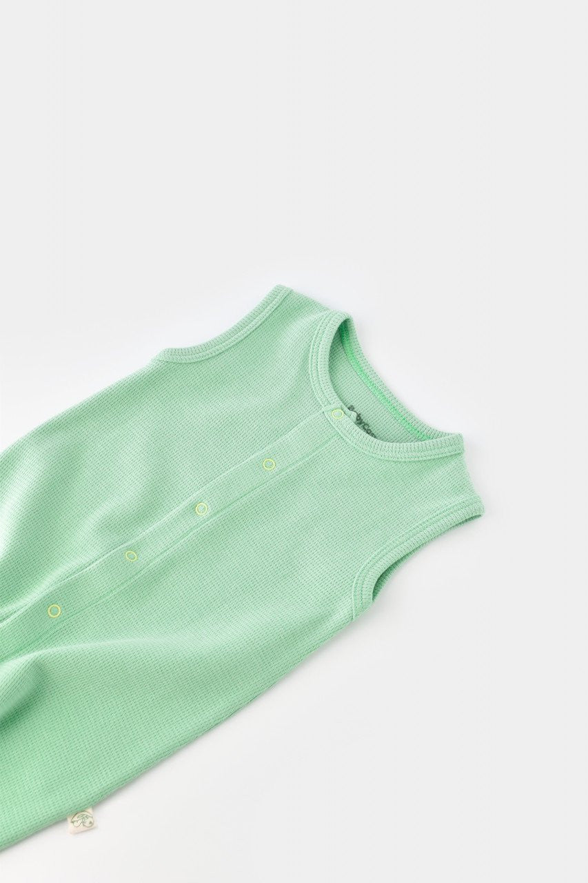 Salopeta fara maneci si panataloni scurti - 100% bumbac organic - Mint, Baby Cosy