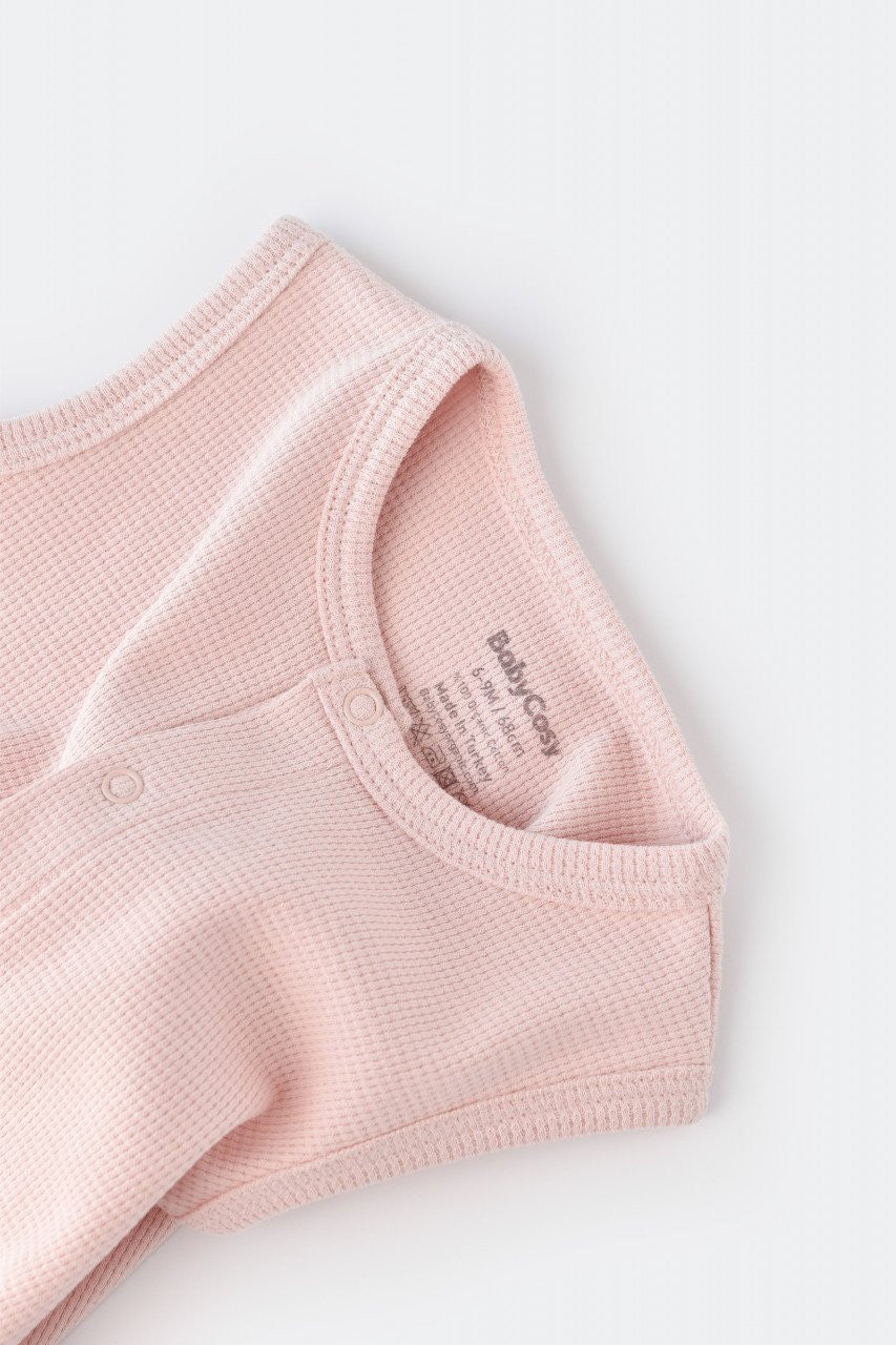 Salopeta fara maneci si panataloni scurti - 100% bumbac organic - Roz, Baby Cosy