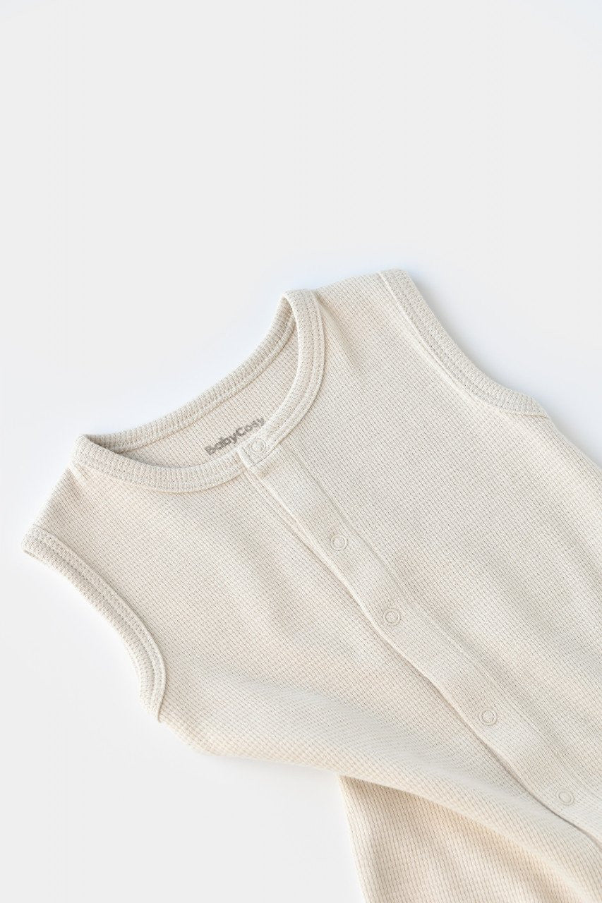 Salopeta fara maneci si panataloni scurti - 100% bumbac organic - Stone, Baby Cosy