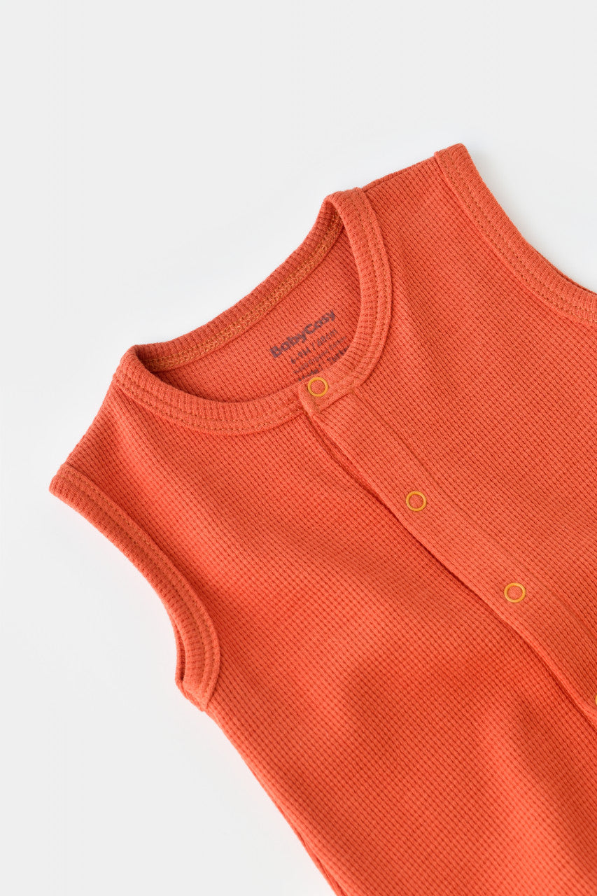 Salopeta fara maneci si panataloni scurti - 100% bumbac organic - Scortisoara, Baby Cosy
